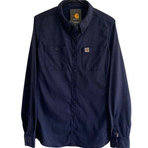 Carhartt Force Women's FR Cotton Hybrid Navy Shirt Sz M